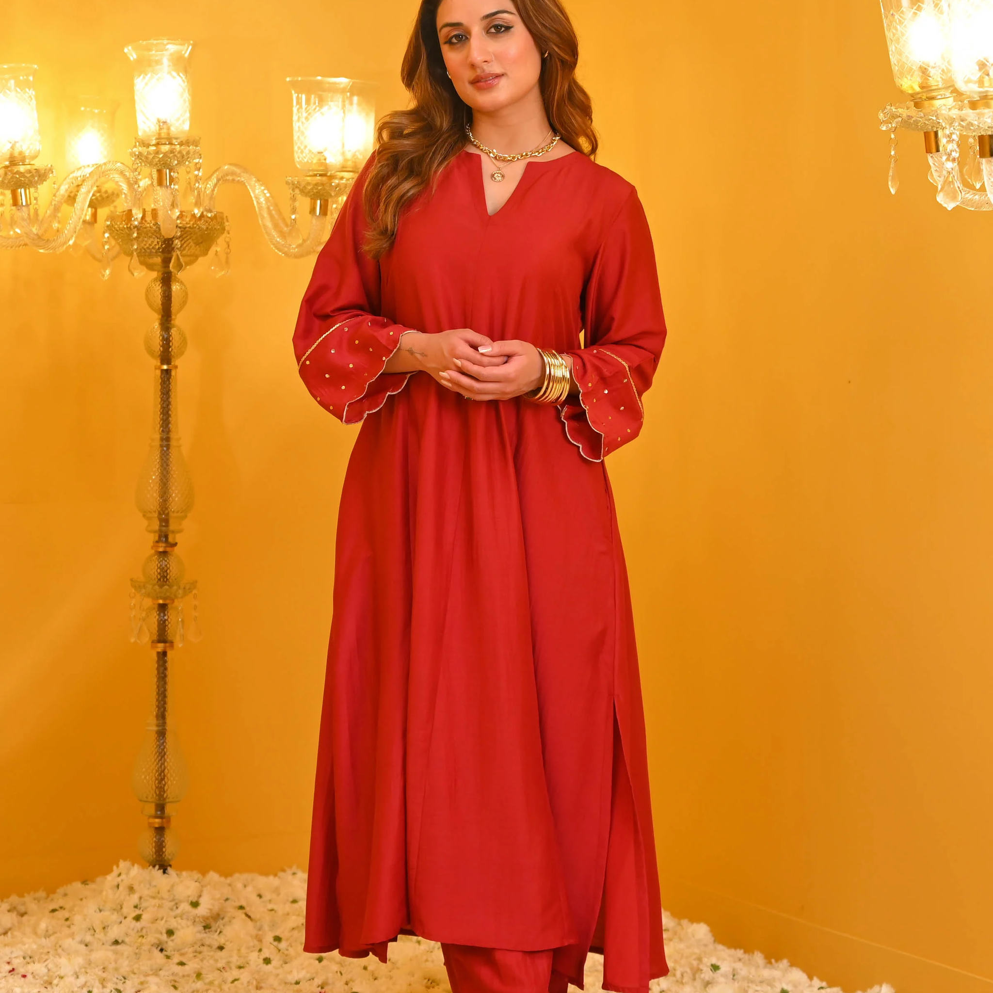 Chinon Silk kurta set 2 piece