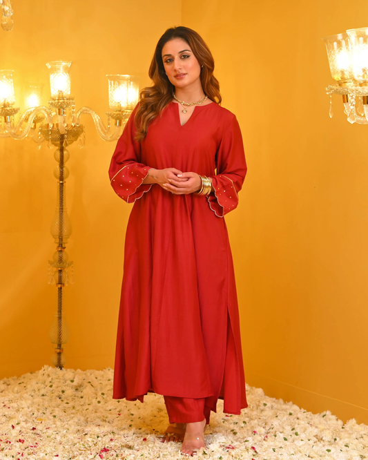 Chinon Silk kurta set 2 piece