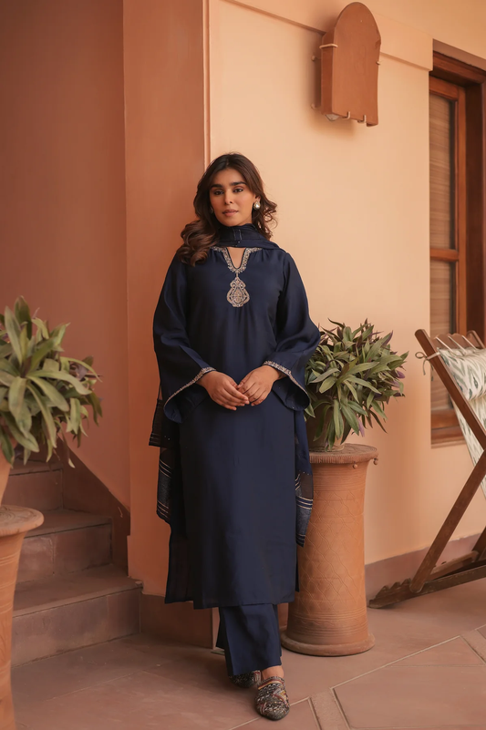 Silk Kurta Set With Dupatta