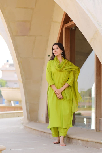 Lime Kurta Set