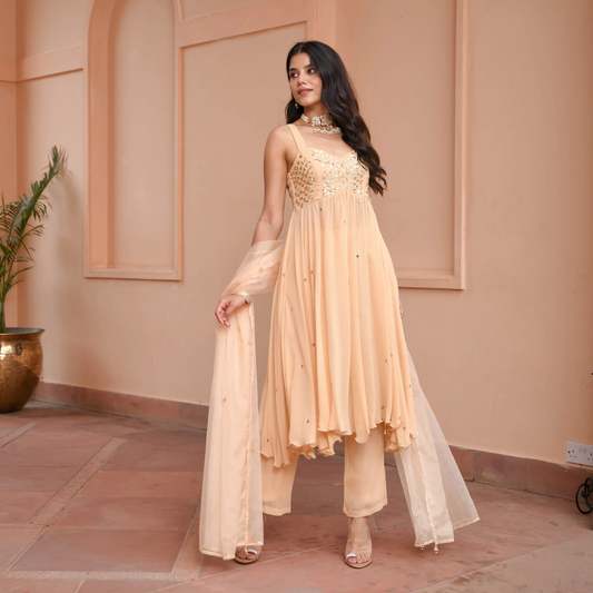 Gold Dream Georgette Suit Set